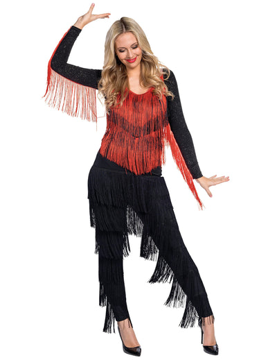 Body Charleston Red and Black Women's Fringes