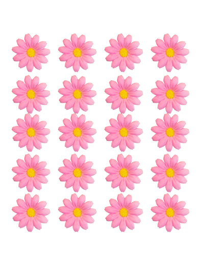 Cutie de 20 de flori de margarete roz deschis