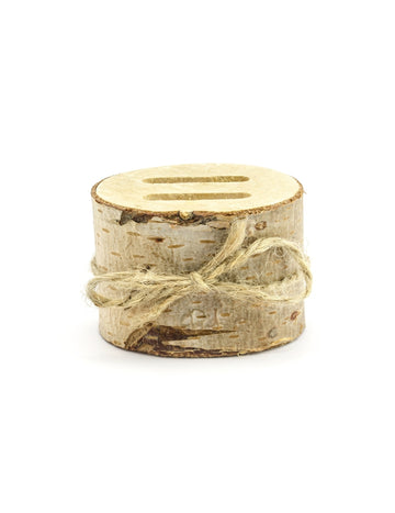 Boîte pour alliances rondin en bois pour mariage rustique avec ficelle