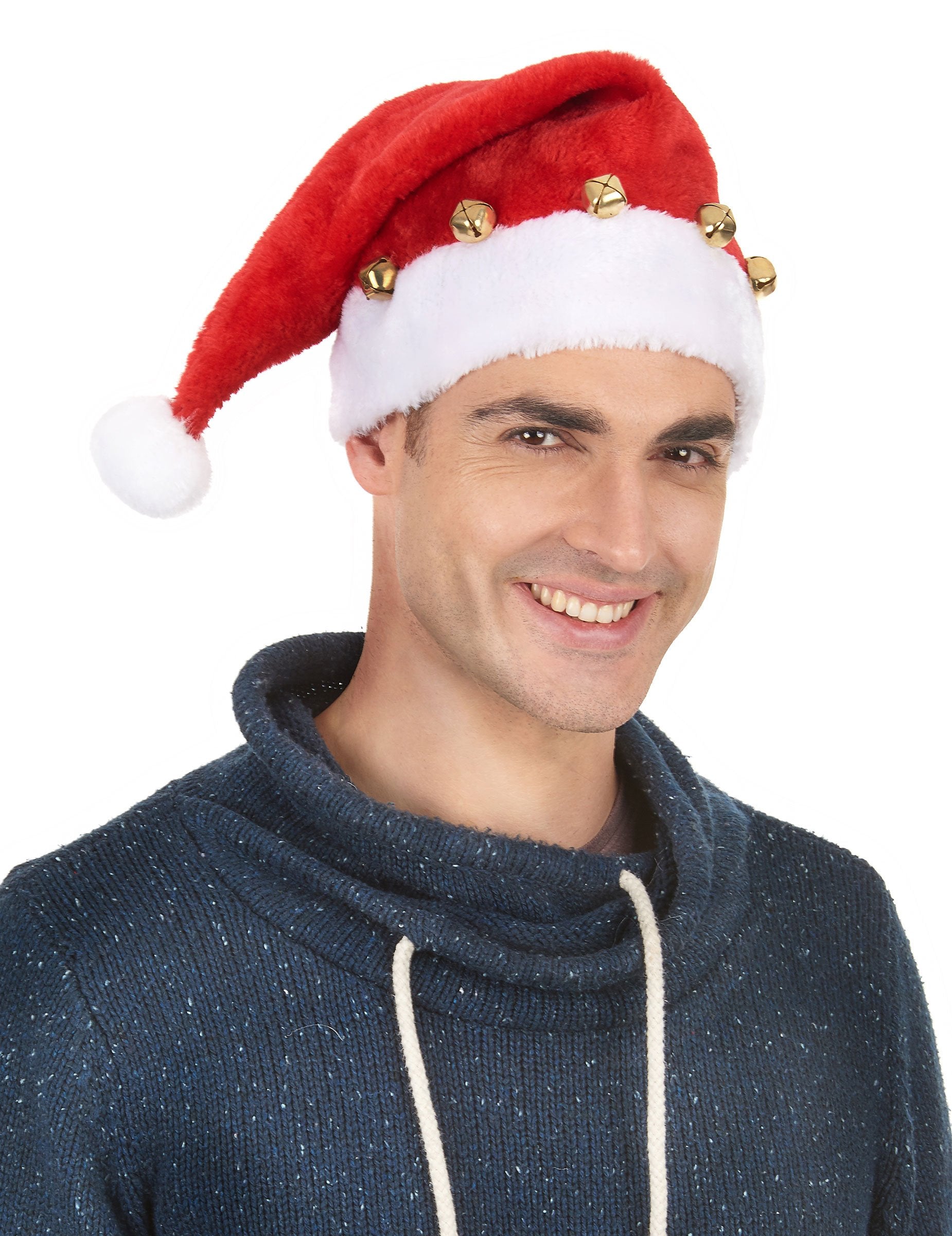 Vedere din față a căciulii de Moș Crăciun