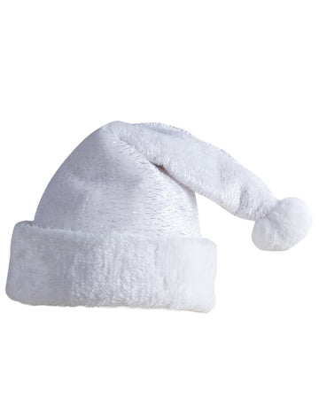 Bonnet alb de Moș Crăciun pentru adulți