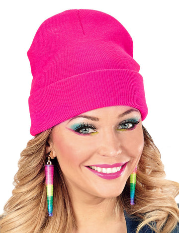 Căciulă roz fluorescentă pentru adulți