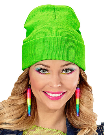 Căciulă verde fluorescentă pentru adulți