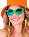 Boucles d'oreilles éclair pour femme jaune fluo
