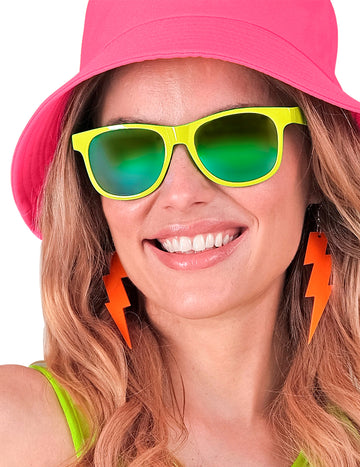 Cercei portocalii Fluo