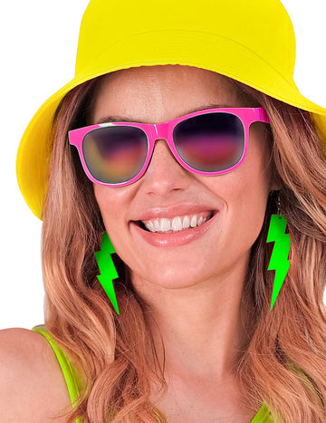 Cercei de fulgere verzi fluo