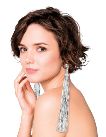 Cercei cu franjuri din argint