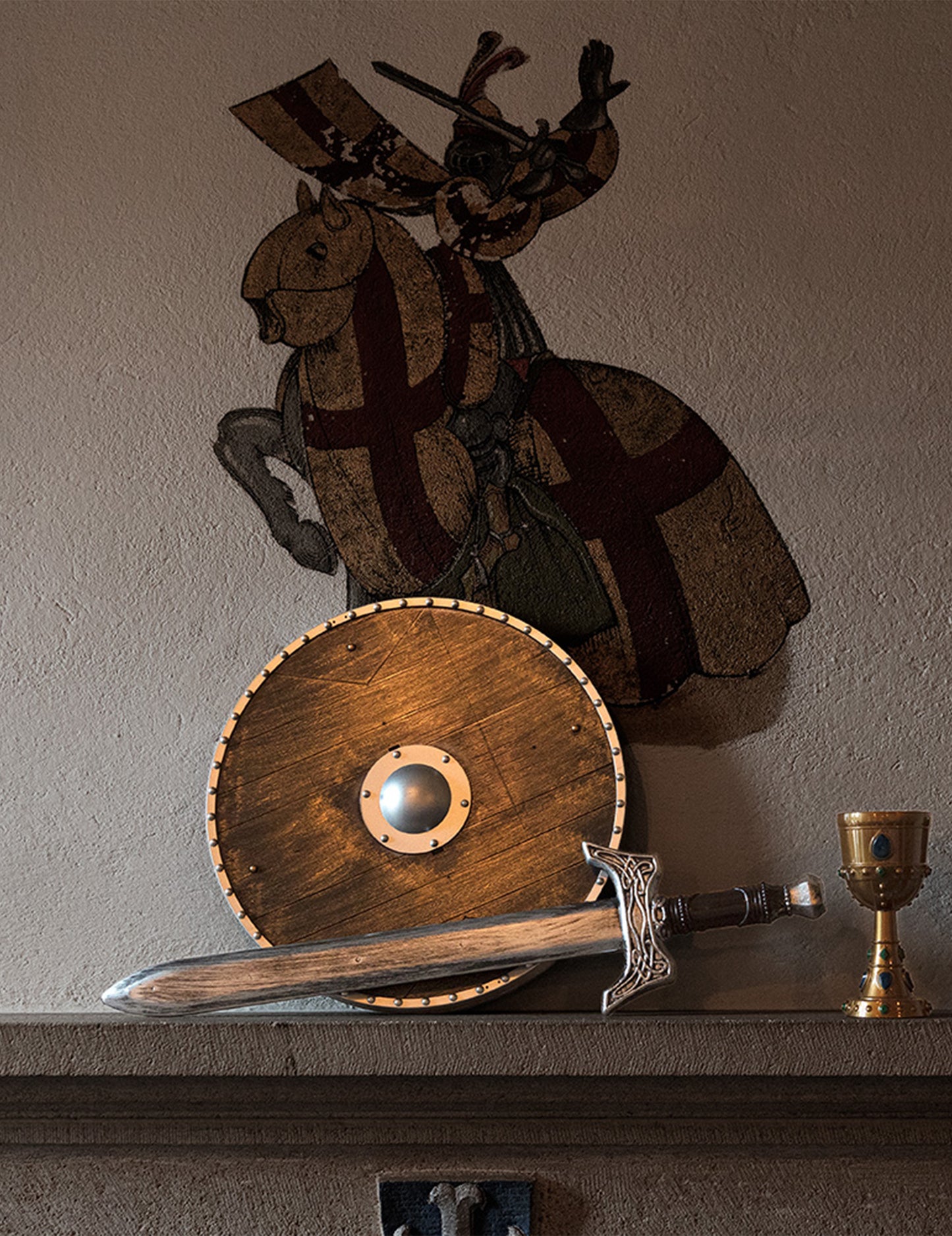 Scutul războinic medieval 40 cm