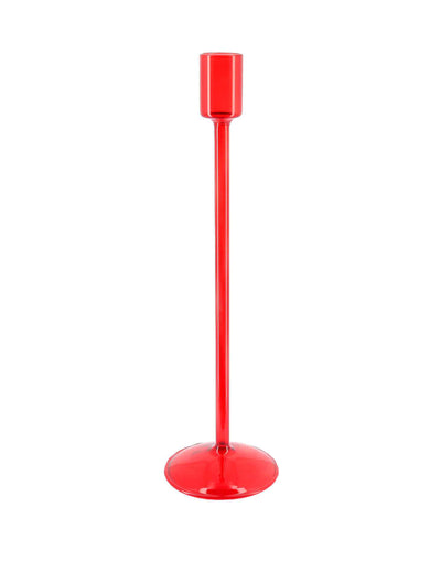 Sfeșnic Elegance din sticlă roșie 30 cm