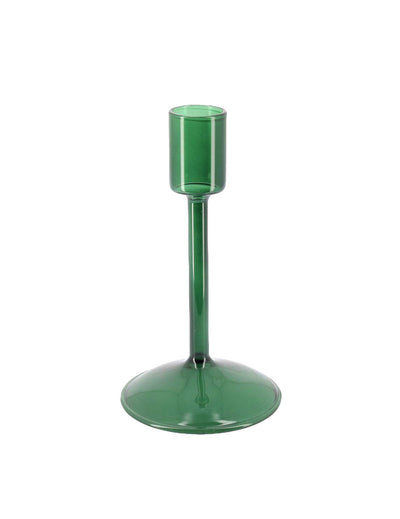 Sfeșnic Elegance din sticlă verde închis 15 cm