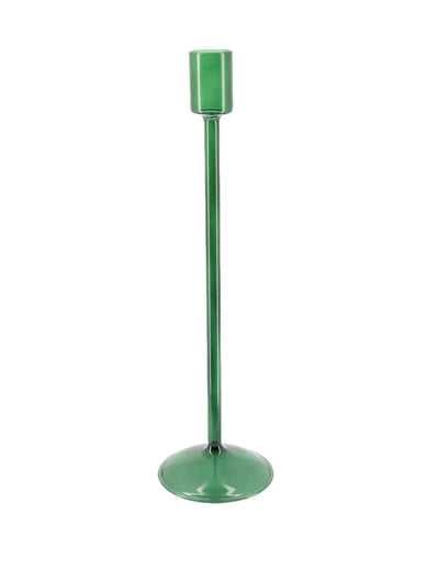 Sfeșnic Elegance din sticlă verde închis 30 cm