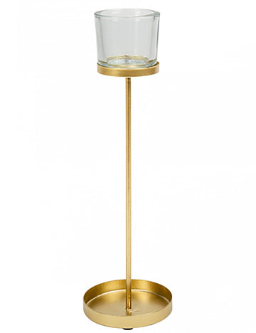 Sfeșnic de podea din metal auriu 32 cm decorațiuni de nuntă și Crăciun