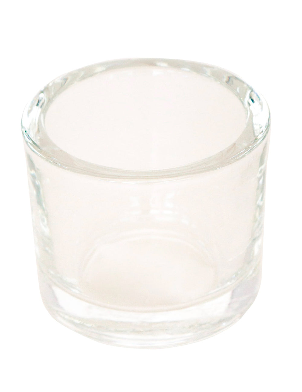 Bougeoir en verre rond pour bougie chauffe-plat transparent