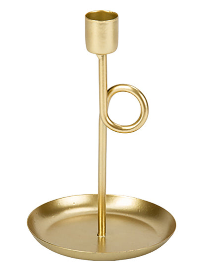 Sfeșnic de podea din alamă placată cu aur de 16,5 cm cm decorarea mesei