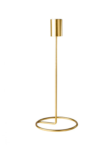 Bougeoir design sur pied pour table métal doré