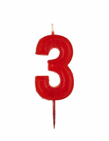 Lumânare numărul 3 roșu