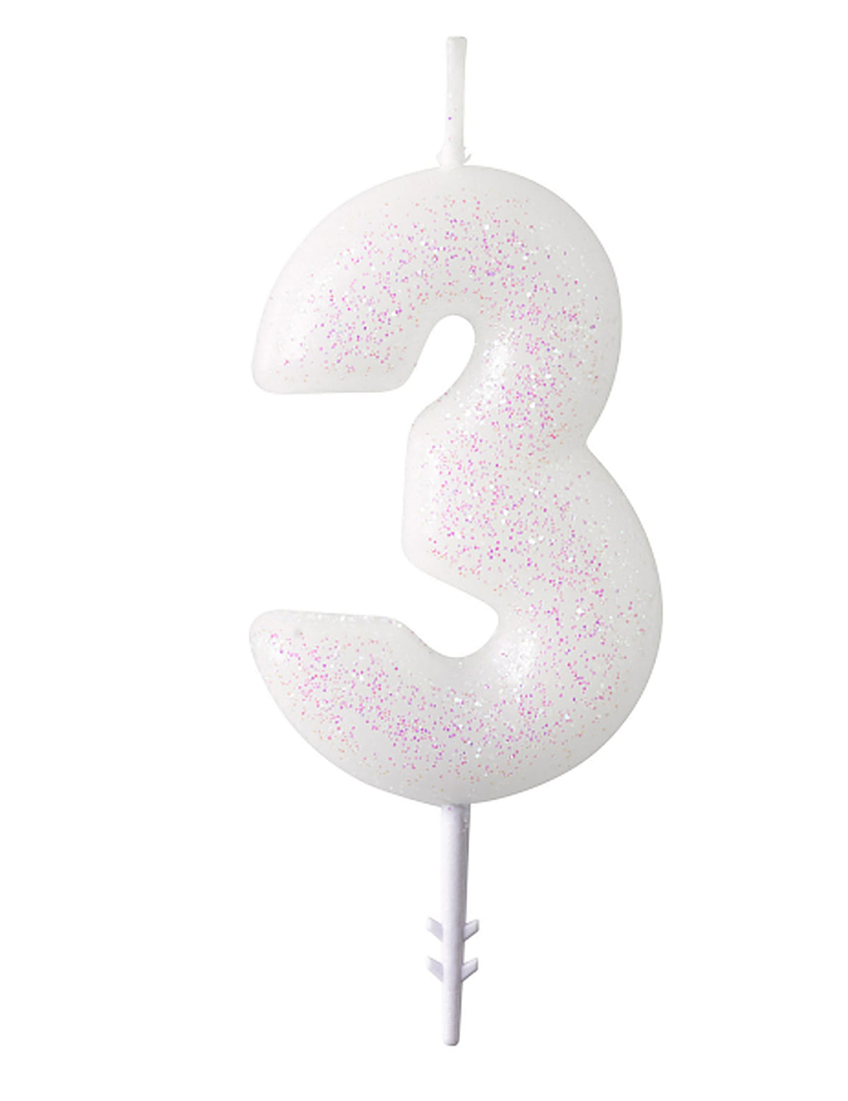 Chiffre 3 de la bougie chiffre pour anniversaire