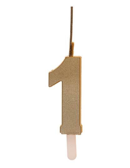 Bougie Chiffre Pétillante Dorée