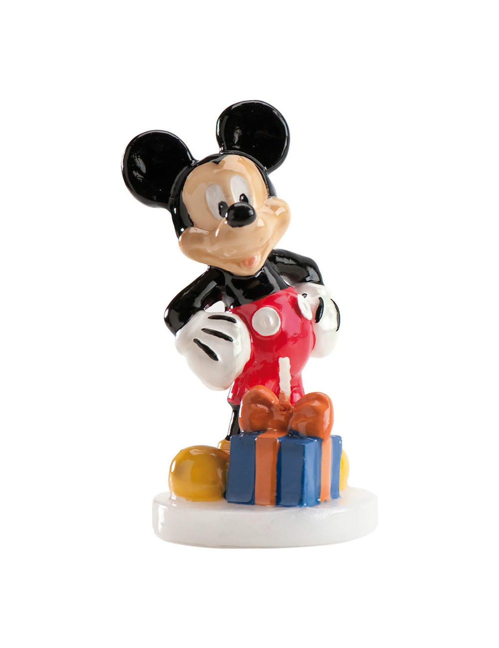Lumânare de aniversare Mickey Mouse Disney cu cadou albastru și short roșu