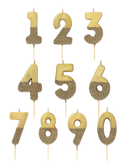 Lumânare pe imprimare Figura de aur 13,8 cm