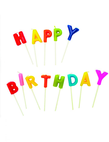 Lumânări multicolore de ziua de naștere pe bețișoare