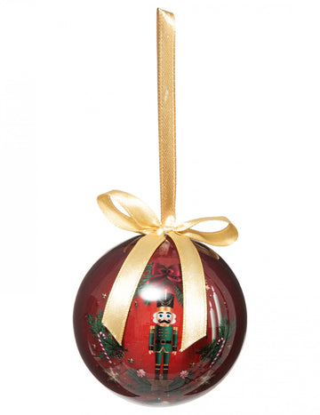 Red Christmas Ball Soldier Nutcracker 7,5 cm