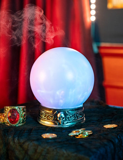 Effet de fumée et ambiance mystique de la Boule lumineuse et sonore Halloween