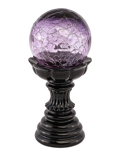 Boule magique violette avec LED 10 x 10 x 22 cm