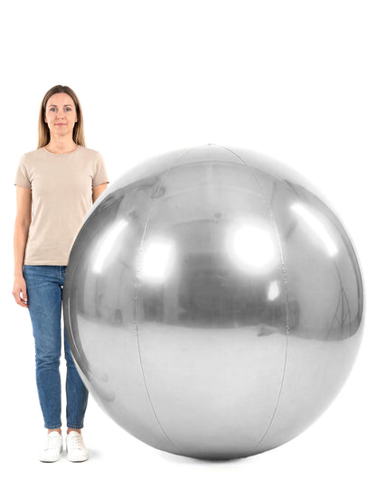 Minge oglindă gonflabilă argintie 120 cm 