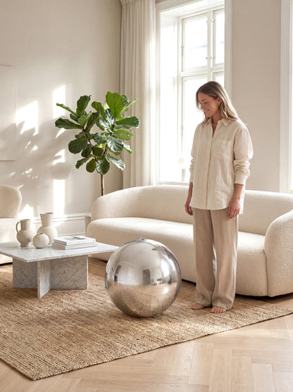 Minge oglindă gonflabilă argintie 60 cm 