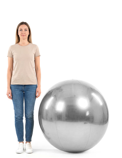 Minge oglindă gonflabilă argintie 90 cm 