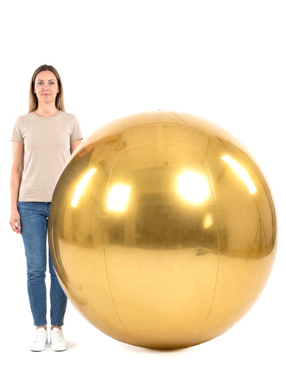 Minge oglindă gonflabilă aurie 120 cm 