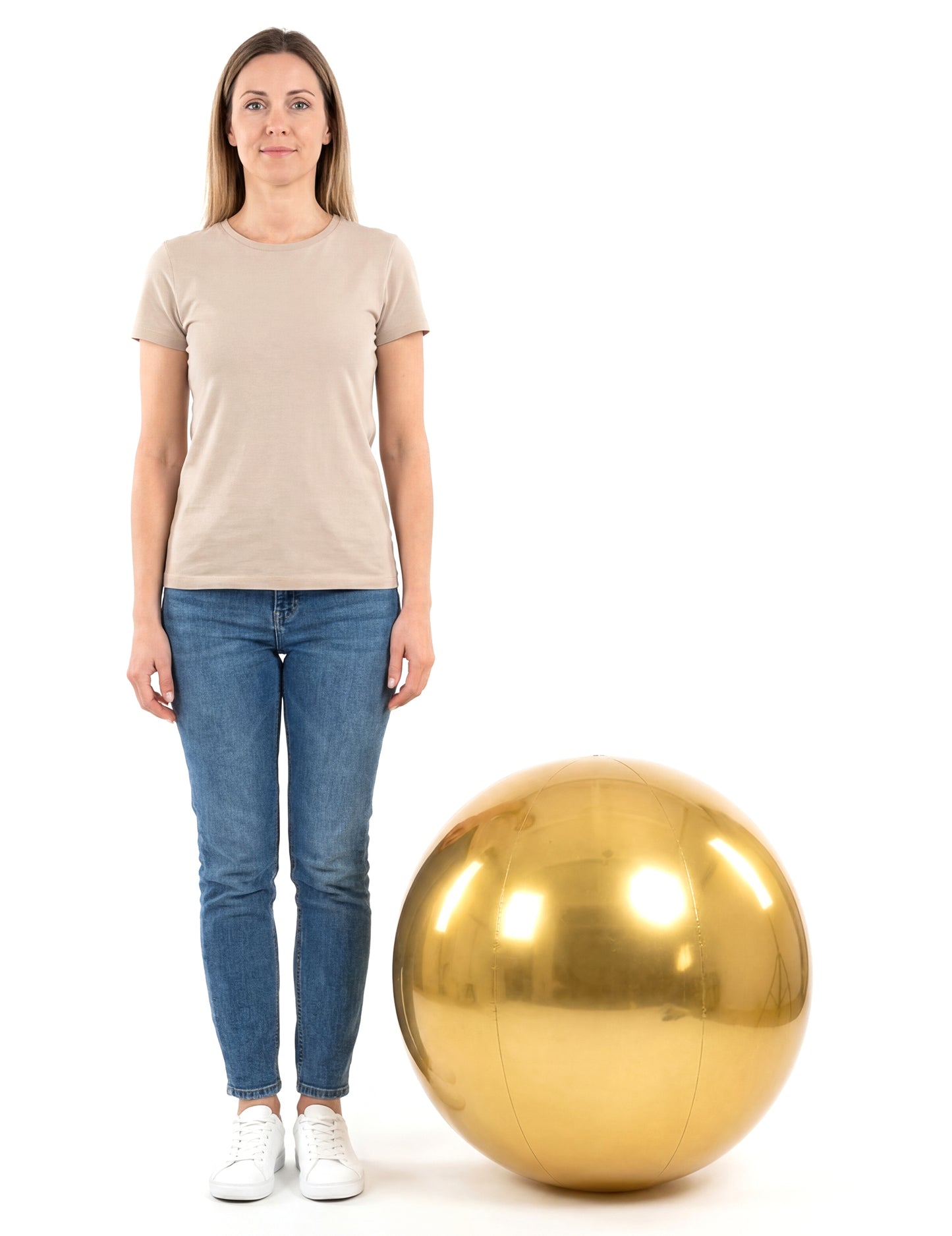 Minge oglindă gonflabilă aurie 60 cm 