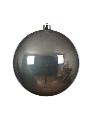 Glob de Crăciun uriaș argintiu 20 cm 