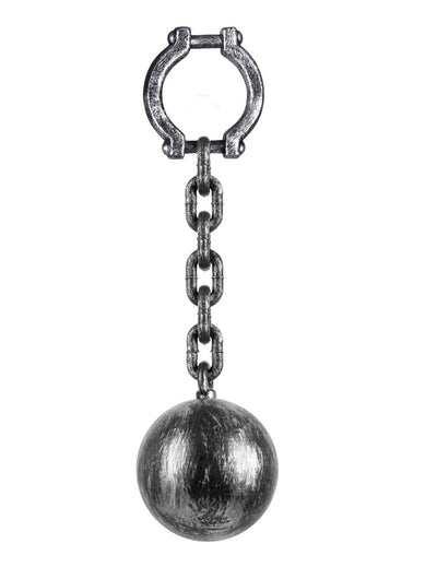 Boulet de prisonnier pour adulte gris effet métal vieilli