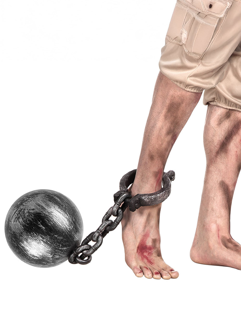 Détail de l'entrave de cheville du boulet de prisonnier