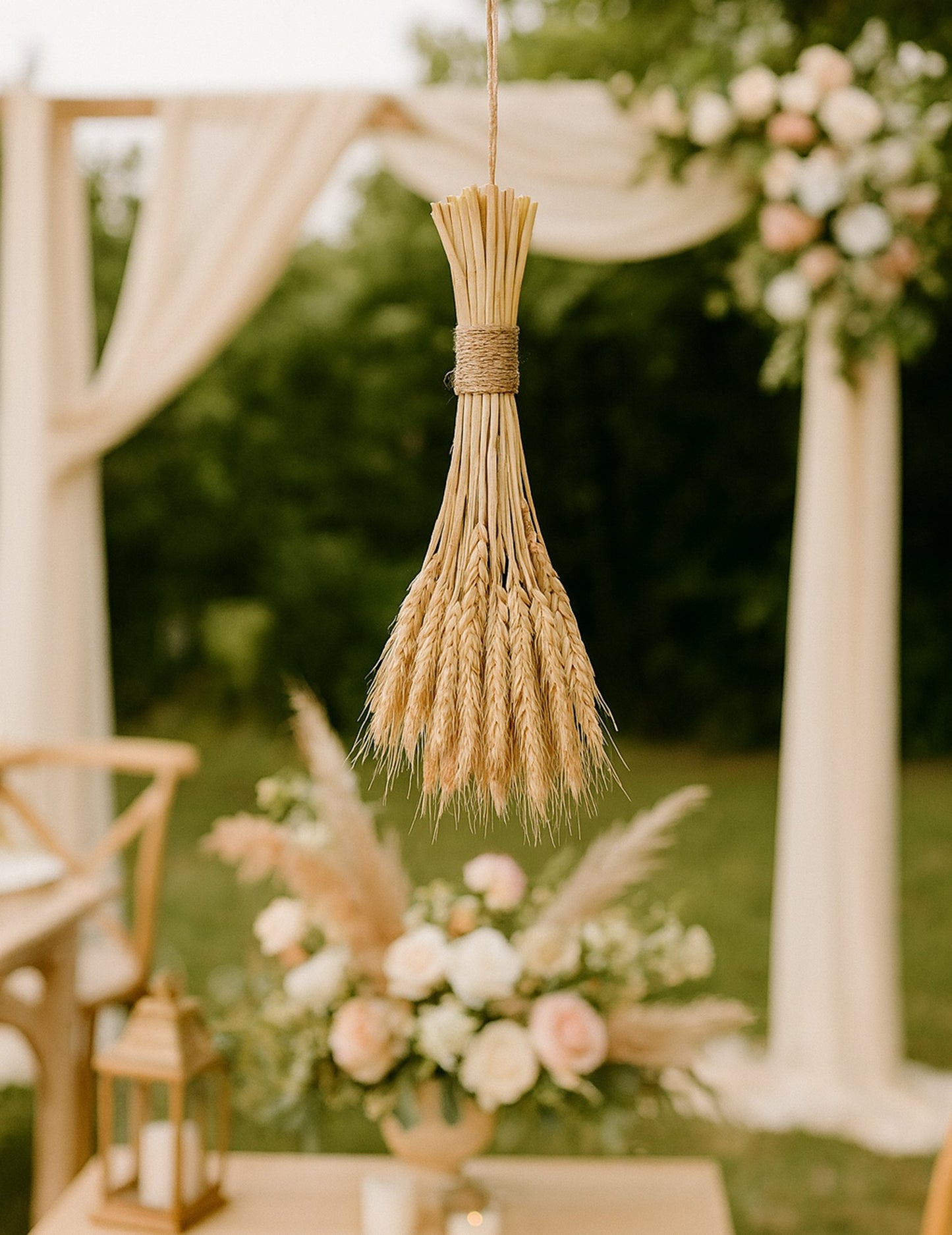 Buchet de urechi naturale de grâu 60 cm