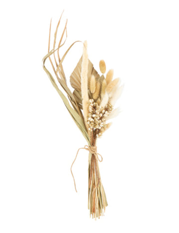 Buchet de flori uscate Olga cu sclipici auriu 45 cm pentru nuntă