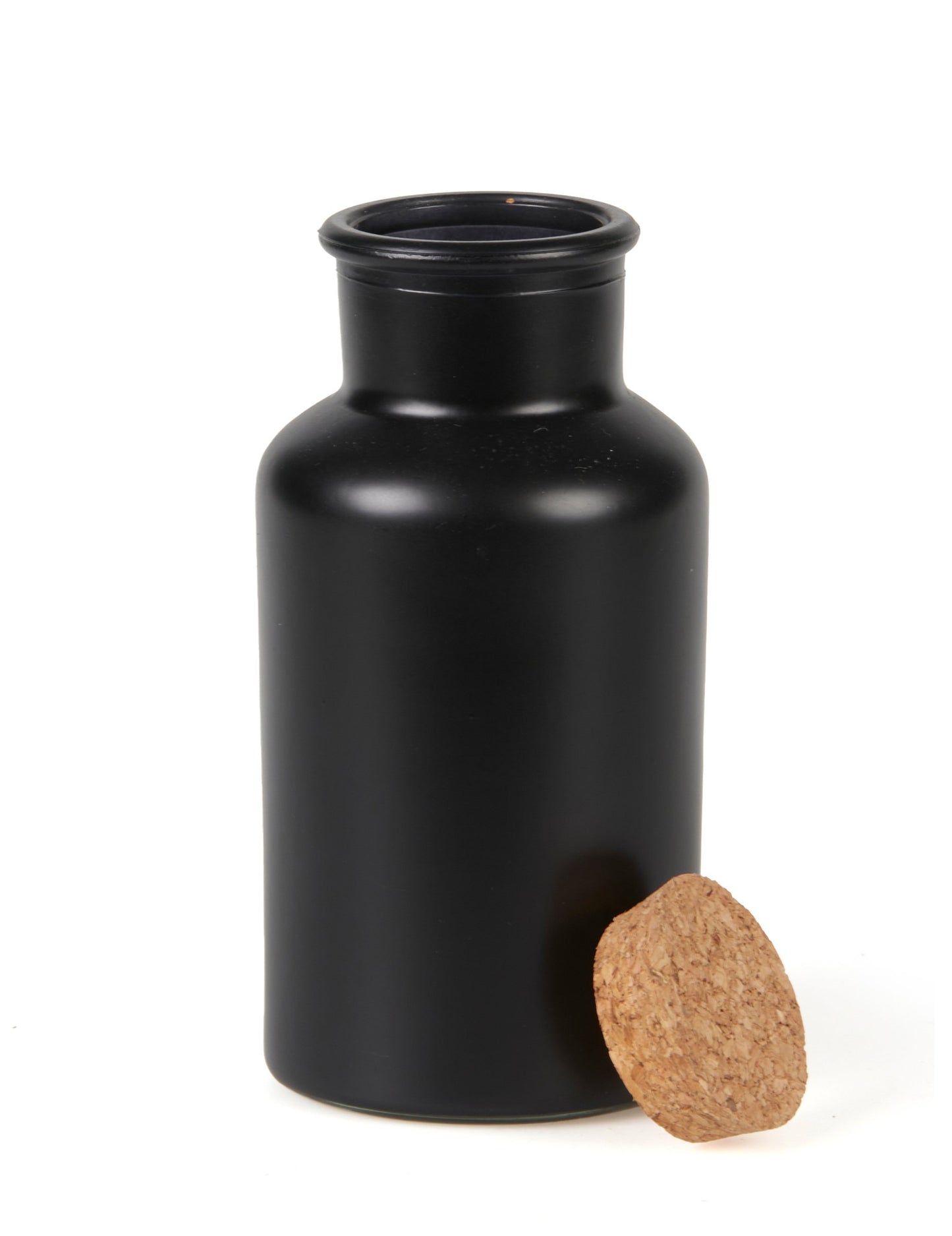 Mat Black Apothecary Sticla cu capac de plută 17 cm 500 ml