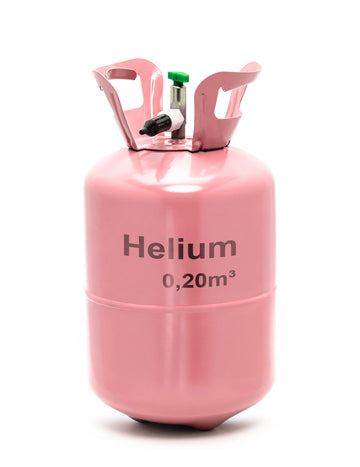 Bouteille d'hélium pour jusqu'à 30 ballons rose 0,20m3