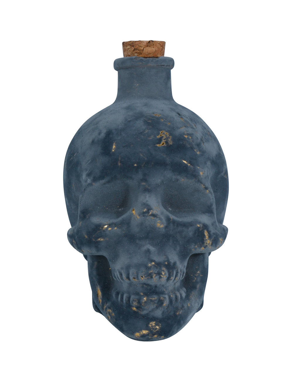 Vue de face de la bouteille tête de mort