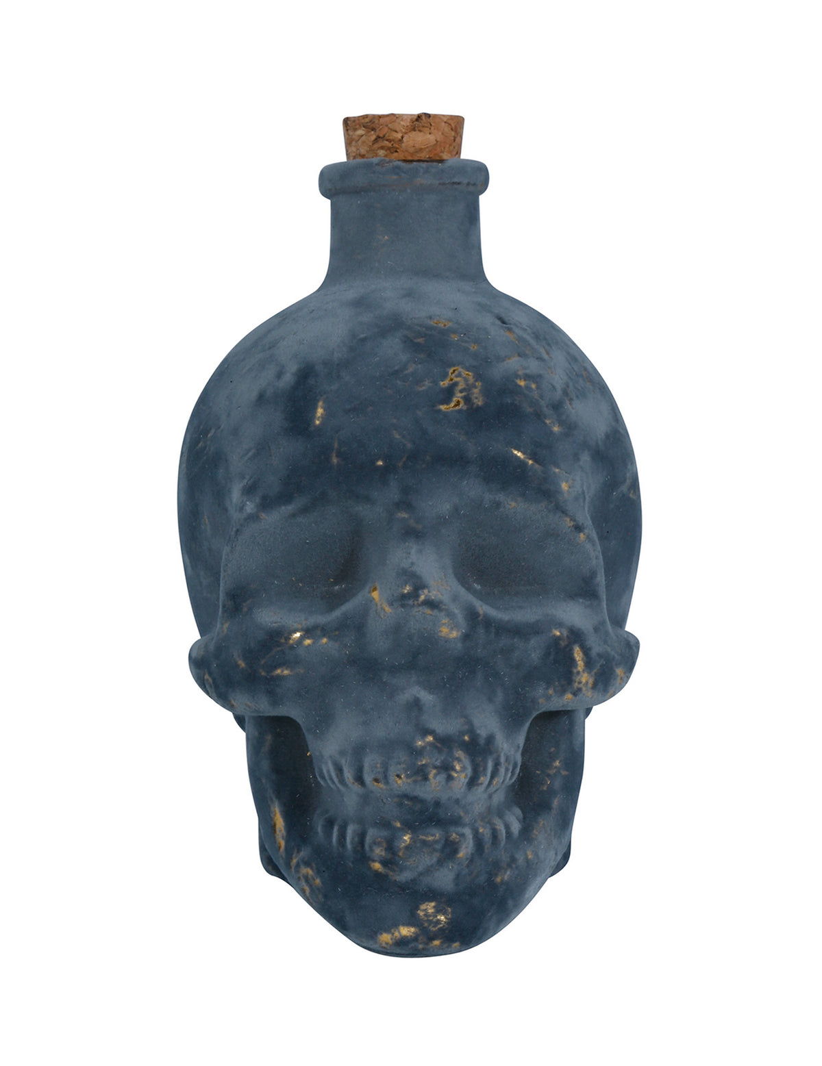 Vue de face de la bouteille tête de mort