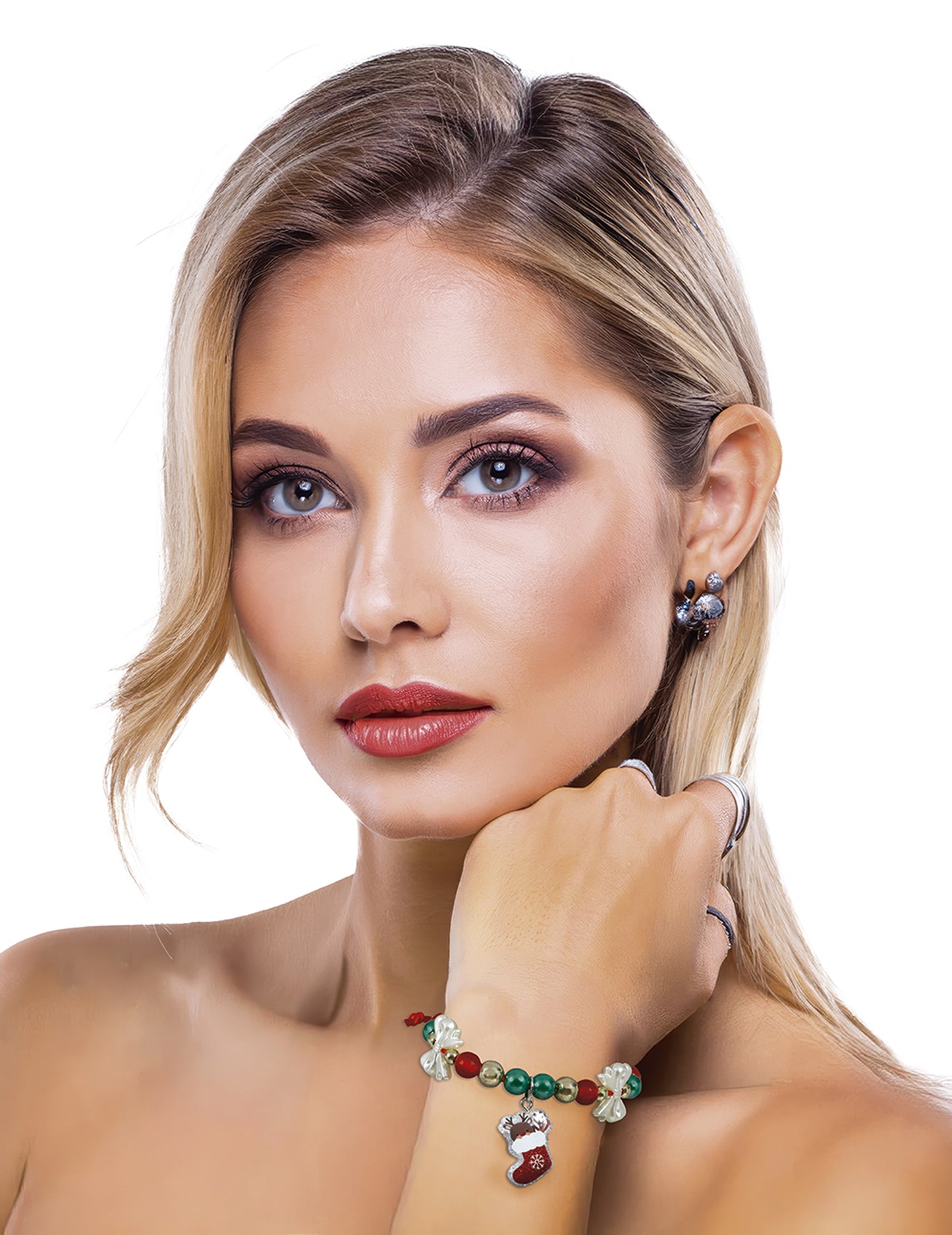 Brățară de Crăciun cu ciorap