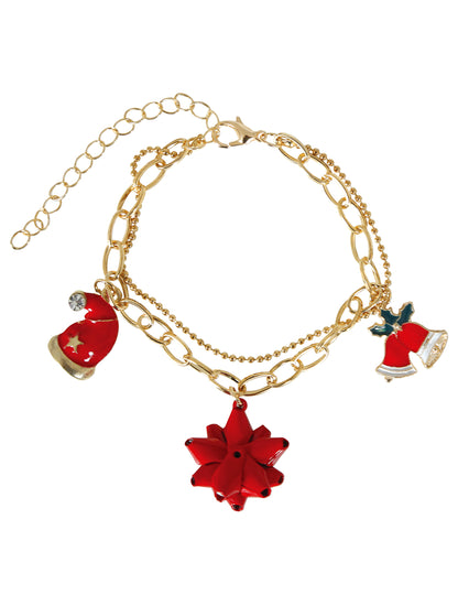 Brățară metalică cu model de Crăciun