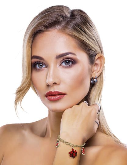 Brățară metalică cu model de Crăciun