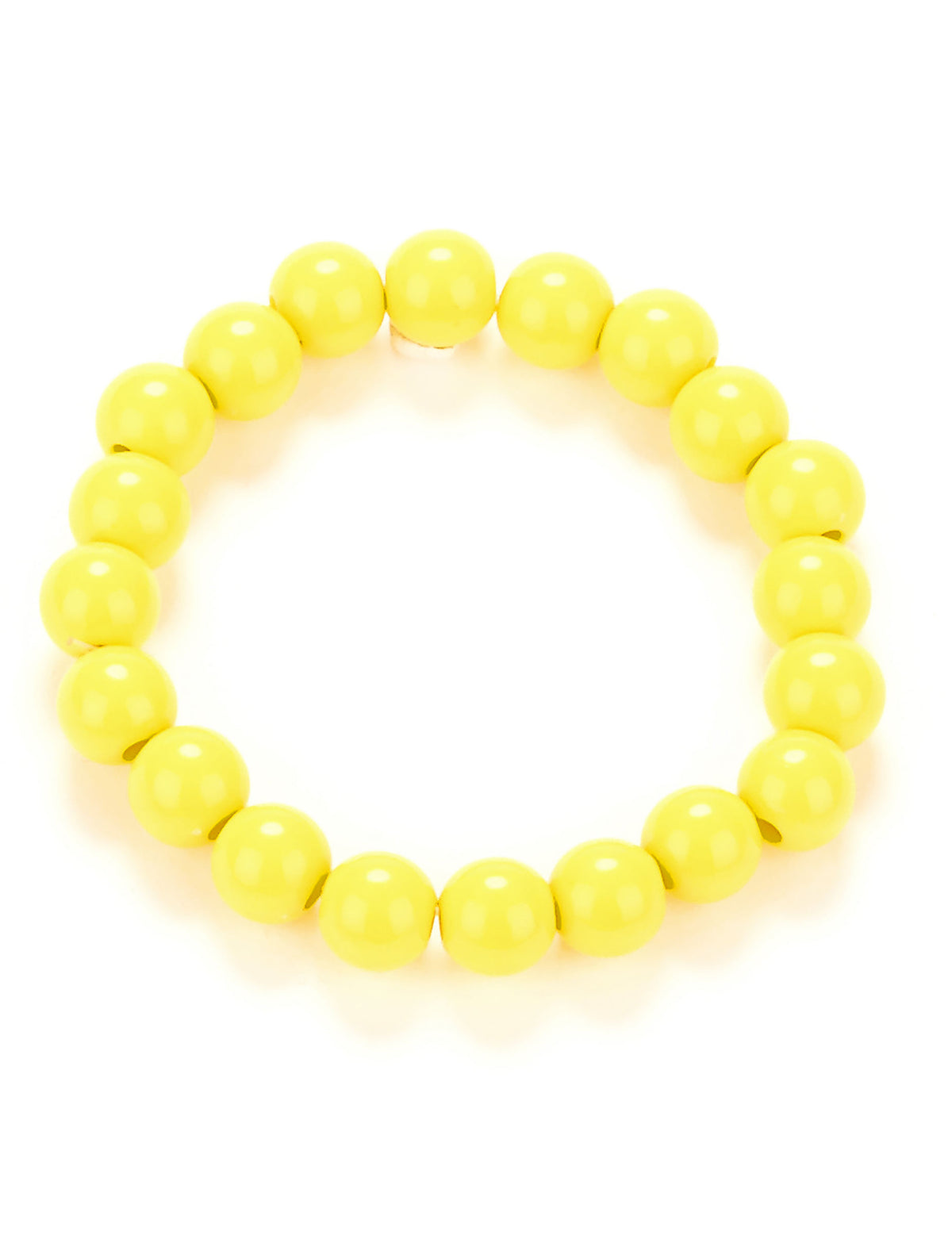 Bracelet de perles pour adulte jaune