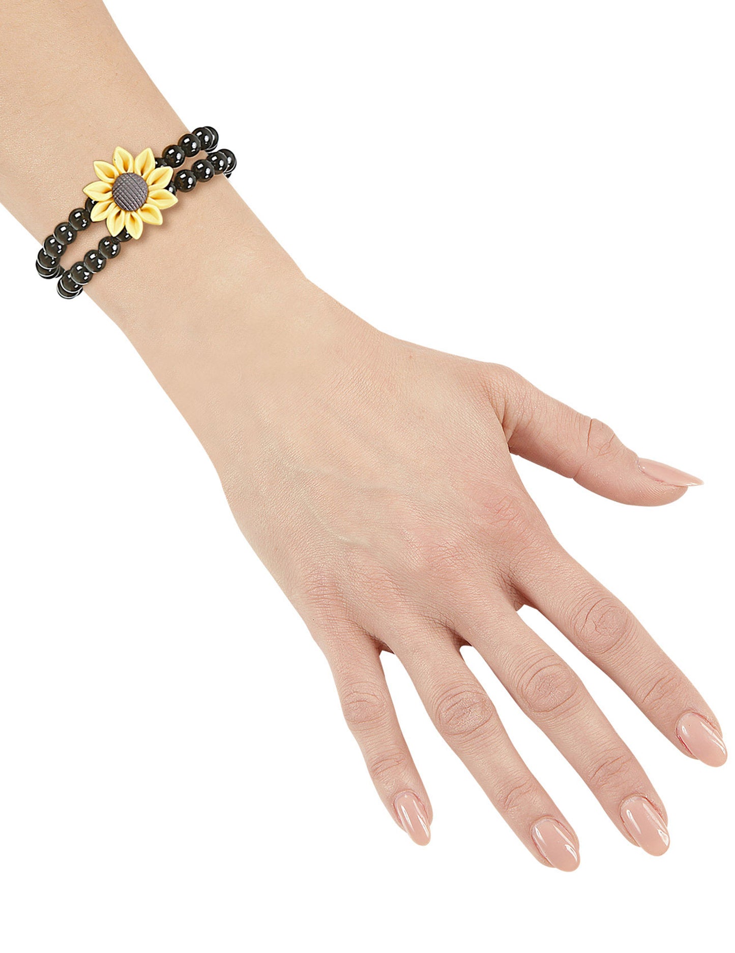 Noir Adult Hippie Pearl Beads Brățară