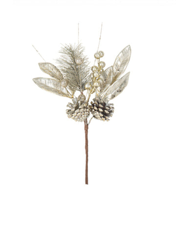 Aur ramificat orbitor 28 cm cu sclipici și fructe de pădure