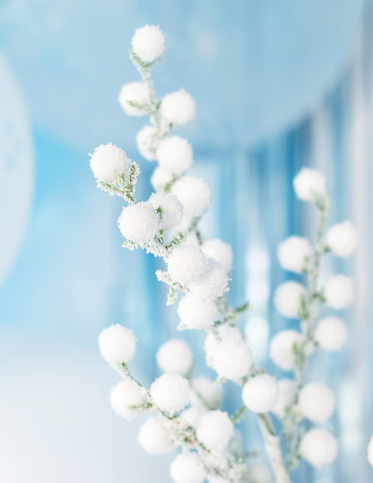 Bilele congelate albe de ramură 52 cm