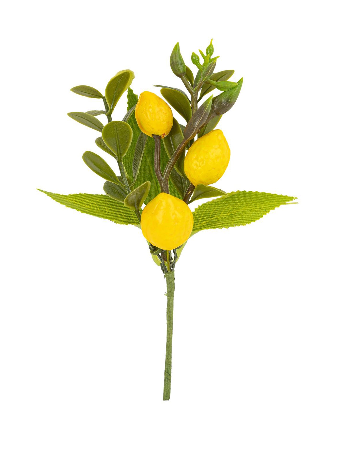 Branche de citrons et feuillage jaune et vert artificielle